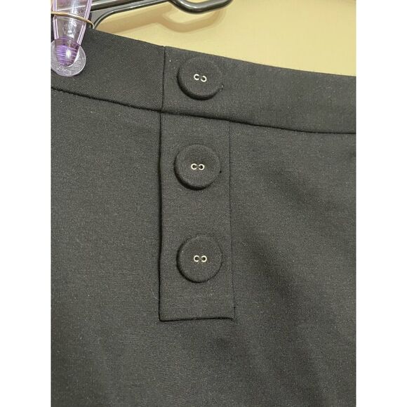 Talbots Women’s Black A-Line Button Skirt Petite 12 - Picture 3 of 10